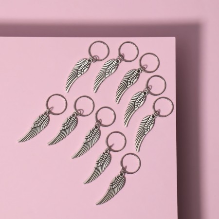 Hair piercing "Wings", 4.1 × 1 cm, 10 pcs, silver color-1