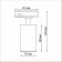 Trick lamp for a single -phase two -core (universal) novotech busbar. PIPE, 50W, GU10, 136x81 mm, white color