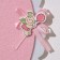 Decorative decoration (suspension) "Stork with a girl" 27x27x46 cm, pink