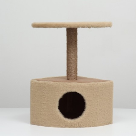 Animal house corner, jute, 35 x 35 x 64 cm, beige-1