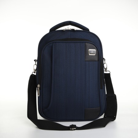 Backpack - male bag, textiles, blue color-4