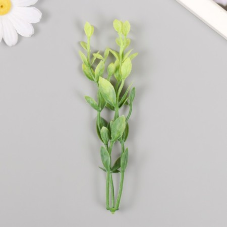 Artificial plant for creativity "Ficus leaves" set 6 pcs green 12 cm-1