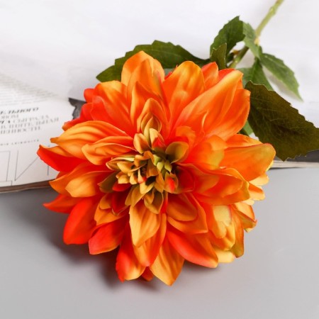 Artificial flowers "Georgin Extra Galant" 60 cm D-15 cm, orange-1