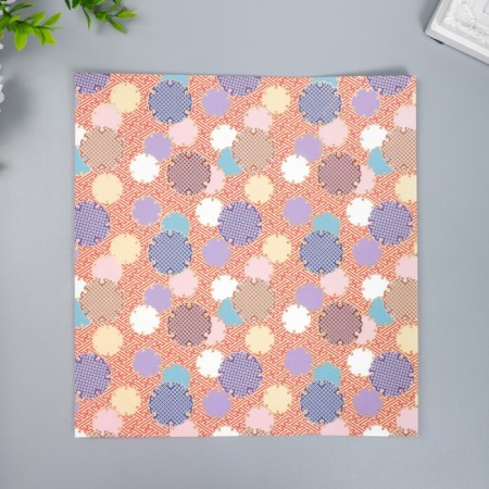 1-sided paper with gold embossing "patchwork" density 80 g 24.5x23 cm-2