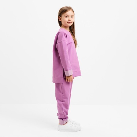 Kidsa (sweatshirt, trousers) minku lavender color, height 134 cm-1