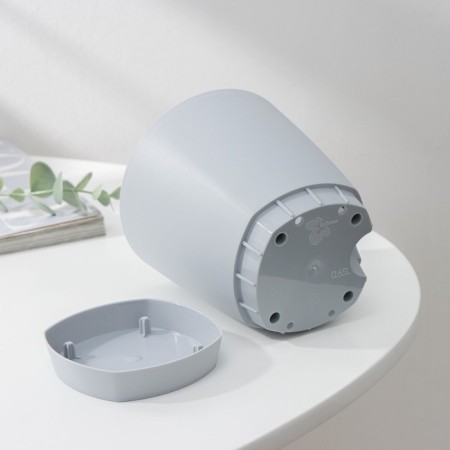 Pot for flowers with a basal watering amsterdam, 0.65 l, d = 11 cm, h = 10.7 cm, color gray color-3
