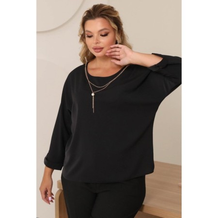 Female blouse, size 48, black color-3