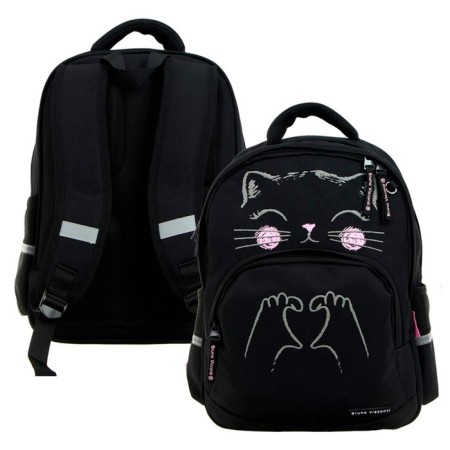 School backpack Bruno VisConti, 40 x 30 x 19 cm, ergonomic back, "this is love"