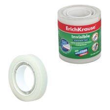 Adhesive tape stationery, 12 mm x 20 meters, Erichkrause Invisible, matte, invisible, in film, price for 1pc.