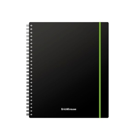 Notebook A5, 80 sheets in a cage on the crest Erichkrause "Accent", plastic toll cover, offset unit, whiteness 100%, mix-4