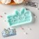 Silicone form “Happy New Year 2023”, 9.8 × 5.9 × 1.1 cm, turquoise color