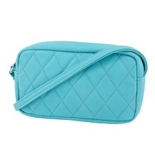 Female bag, artificial leather, blue 20x6x12 cm