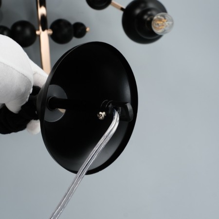 Siena chandelier 6he14 40W black and gold 60x60x117 cm-13