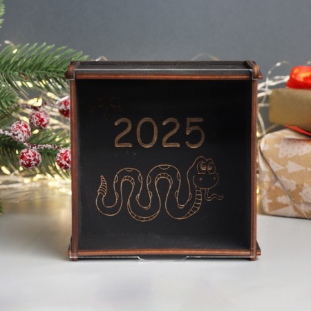 New Year's box "Snake, snowflakes" 6x12x12 cm