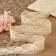 Knitted lace, 30 mm × 10 ± 1 m, beige color