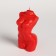 Figure candle "Women's silhouette", 10 cm, red