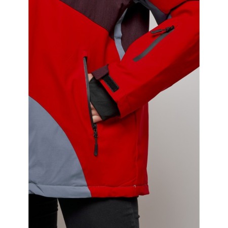 Ski jacket female, size 58, red color-3