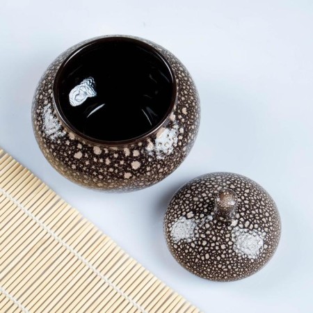 Sugar "Ornament" 0.35l / 11x11cm, marble-4