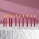 Candles in the cake "Spiral", 10 pcs, medium, 5 cm, red metallic