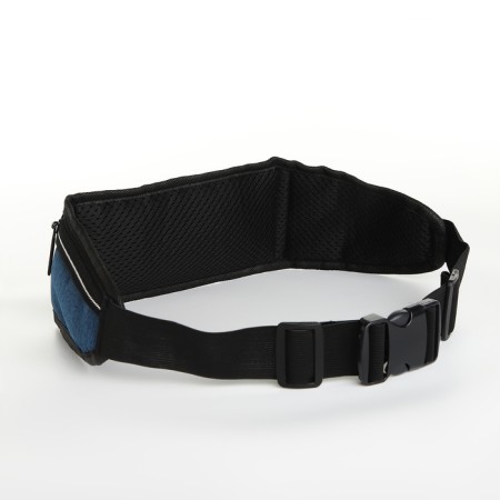 Lightning waist bag, 3 departments, blue color-2
