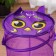 A basket for toys "owl", with handles and lid, 33 x 43 cm