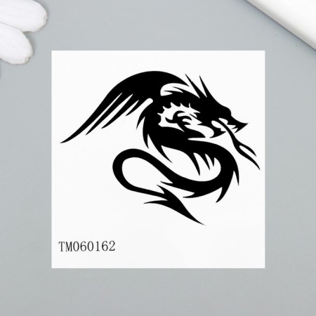 Tattoo on the body Black "Dragon" 6x6