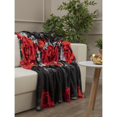 Texrepublic blanket, size 150x200 cm, black color