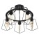 Caucasum "compact" 5x40W E27 Black 53x53x42 cm.