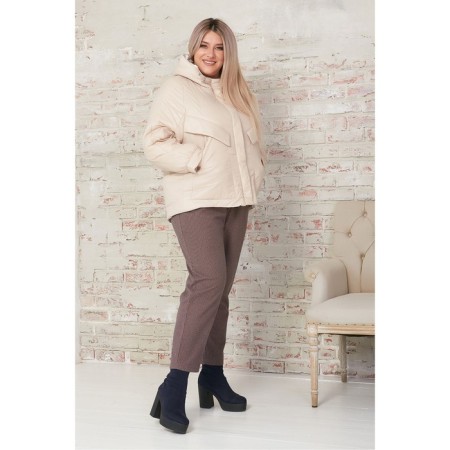 Women's jacket, size 66, beige color-3