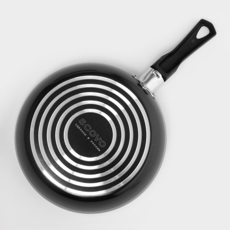 Pan Consul, D = 20 cm, glass cover, plastic handle, anti -stick coating, black color-5