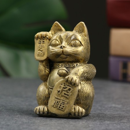 Figure "Cat Money" gold, 8x5x5cm