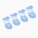 Dog boots, rubber, set 4 pcs, size S, blue