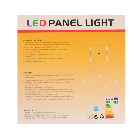 Patch LED lamp, 255x35 mm, 38 watts, 3420 lm, 6500 K, quad.-8