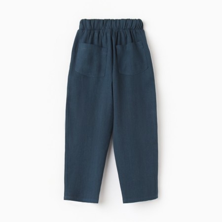 Pants for the boy KAFTAN LINEN, p. 36 (134-140), dark blue-7