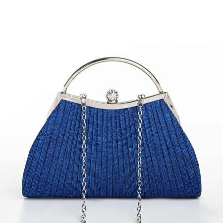 Female bag on the farmar, blue color