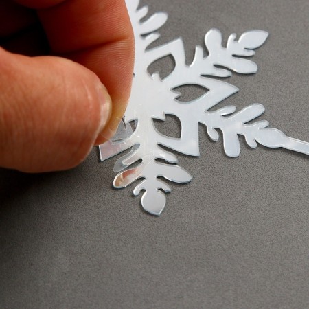 Set for decorating the cake "Snowflakes", 4 pcs., Silver color-3