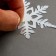 Set for decorating the cake "Snowflakes", 4 pcs., Silver color