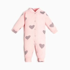 Combineson crumb I “hearts”, height 86-92 cm, pink color