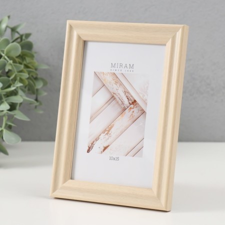 Photo frame plastic Gallery 10x15 cm beige (plastic screen)-1