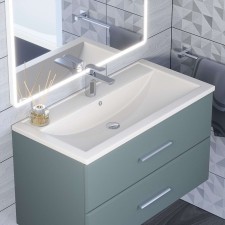 Sink uperwood Foster Quartz 90 cm, quartz, white matte, jasmine