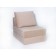 Armchair-bed "Octa", size 75x100 cm, beige color, velor