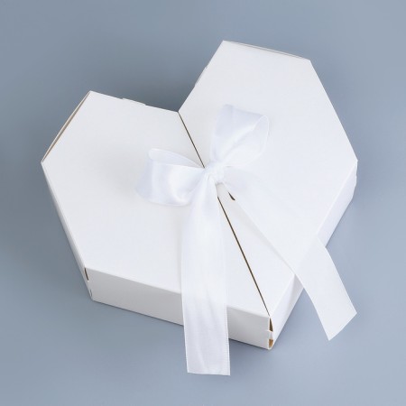 Box Self -Assembly Heart, 17 x 17 x 6 cm, white-1