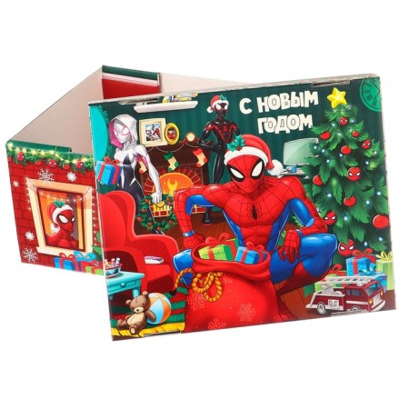 Gift box "New Year" 31x25.5x16 cm, Spider-Man-1