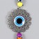 Suspension from the evil eye "openwork medallion" 23.2 cm mix