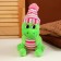 Soft toy "Dragosh", in a striped hat, 21 cm, green color