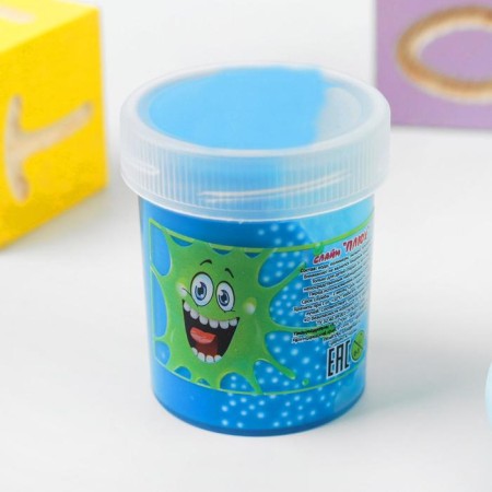 Slime "Plus", blue with balls, tube 40 g-1