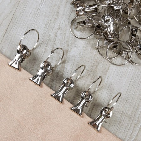 Ring for the cornice, with a clamp, d = 32/36 mm, 10 pcs, silver color-1