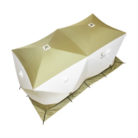 Tent Winter Cube of the Square "Premium" 4.2x2.1 m, 2 k, on the floor 8.8 sq.m, 3 layers, olive-8