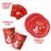 A one -time paper set is always ready! ”, 6 plates, 6 glasses, game