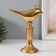 Polystone souvenir "Bird in the crown on the stand" Gold 14.3x8x20 cm